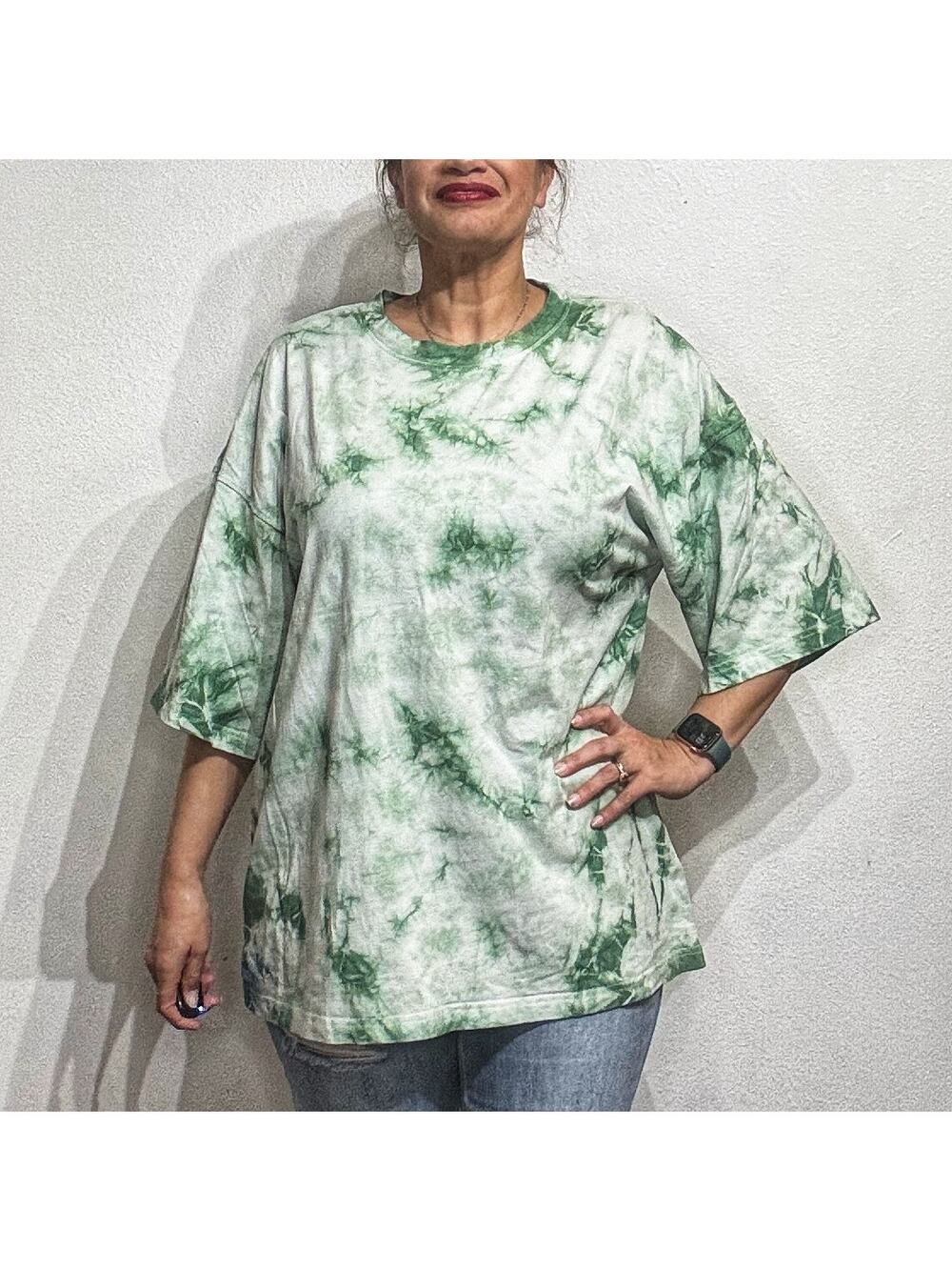 Missguided Green Tie Dye Shirt Sz 8 NWOT